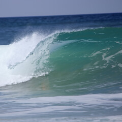 wave breaking on the beach