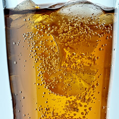 glass of beer with bubbles