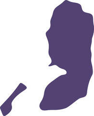 Map of Palestine. Country map silhouette vector illustration