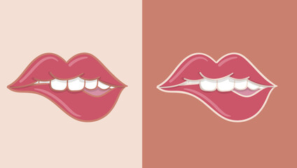 illustration of lips sexy lips logo women lips vector 