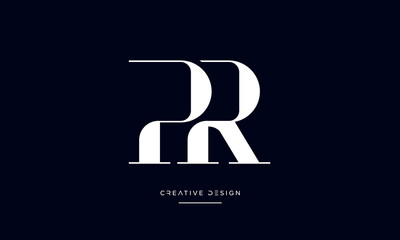 PR or RP Alphabet letters logo monogram