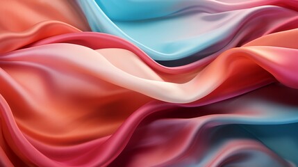 Fototapeta na wymiar Silken Splendor: Close-Up of Exquisite Silk Fabric.