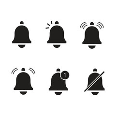 Reminder, notification bells icon set	