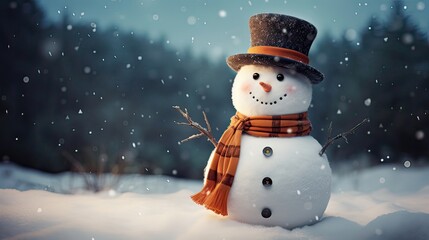 Charming, traditional winter decoration, seasonal joy, frosty landscape, holiday whimsy. Generated by AI.