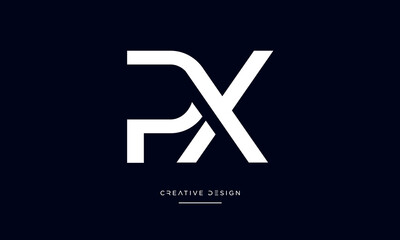 Fototapeta premium Alphabet letters PX or XP logo monogram