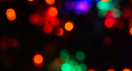 Bokeh photo of New Year's lights