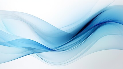 Chic Geometric Waves Trendy Abstract Background Featuring a Blue and White Gradient.