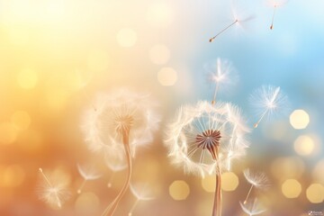 dandelion in the wind - Powered by Adobe