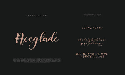 signature Font Calligraphy Logotype Script Brush Font Type Font lettering handwritten
