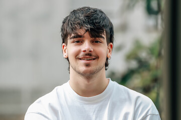 portrait of young man outdoors