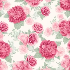 Foto auf Alu-Dibond beautiful floral flower seamless pattern background for premium product ai generated © KengVit14