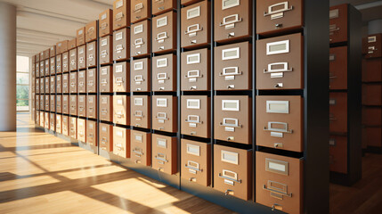 File cabinet full with document files