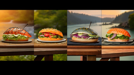 food on the grill HD 8K wallpaper Stock Photographic Image 