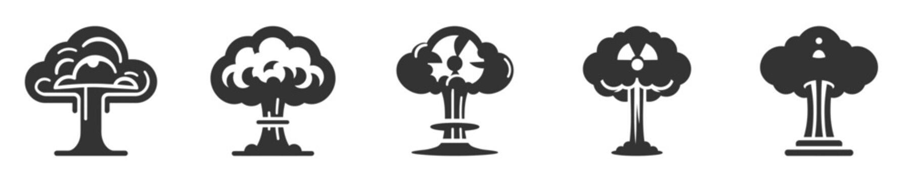 Nuclear xxplosion Icon swt. Vector illustration