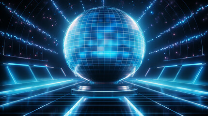 Obraz premium blue disco ball