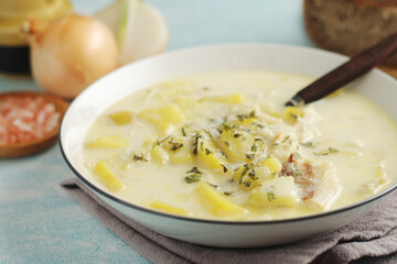 Cullen Skink, traditional fish soup, Scottish cuisine
