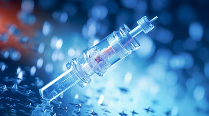 Generic Covid-19 vaccines and syringe - obrazy, fototapety, plakaty