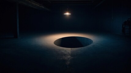 A Mysterious Dark Room with an Enigmatic Hole