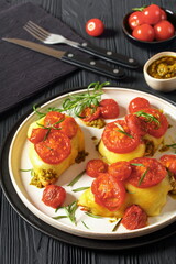 Pesto Tomato Cheese Chicken Breast, top view