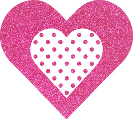 Pink Glitter heart design, love, valentine, wedding decoration