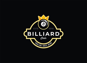 Billiard club Logo Template Design