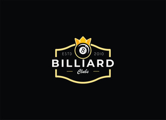 Billiard club Logo Template Design