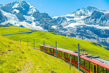 Swiss Alps and Jungfrau railway train, Switzerland