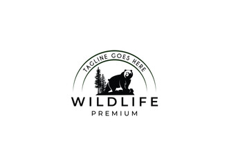 Wild Bear Vector Logo Illustration. Vector logo template suitable for businesses and product names.