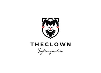clown joker logo icon design vector illustration