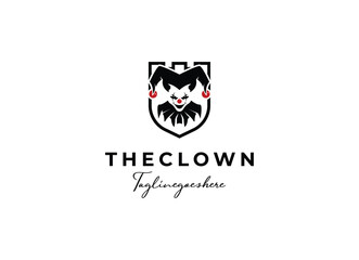 clown joker logo icon design vector illustration