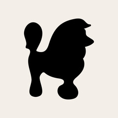 Silhouette of a poodle dog