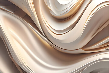 Abstract cream background, Soft Creamy Textures in Abstract Design. Generative AI. 