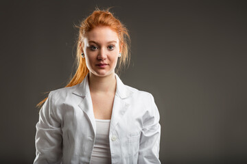 Red-haired scientist symbolizes innovative research