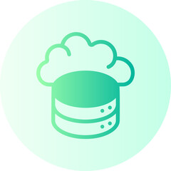 cloud database gradient icon