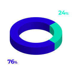 24 76 3d donut pie chart illustration eps vector