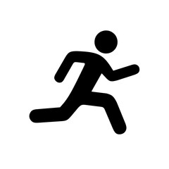 running icon.vector icon of running person on white background