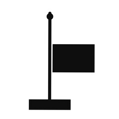 half mast flag icon vector on white background