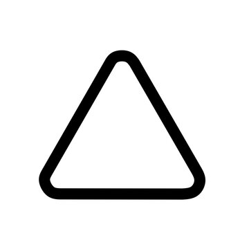 triangle icon vector with rounded corners on white background