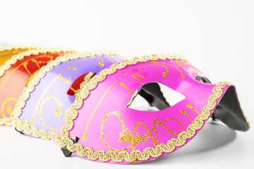 Carnival masks, vintage masquerade accessories