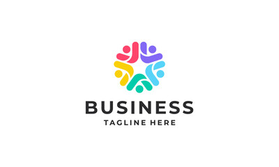 Community people, Social community, Human family, Community teamwork logo abstract design vector