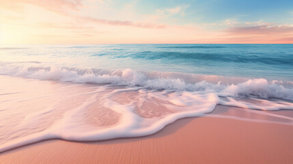 Pink beach sunset view background - 690576318