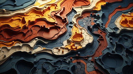 Abstract geomorphology. Generative AI