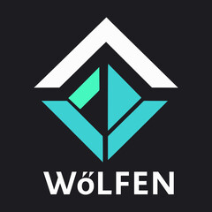 Abstract logo design, geometric shapes