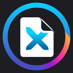 Obraz premium X logo design