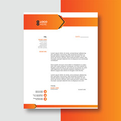 Contemporary Wavy Lines Letterhead Template