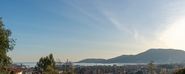 Obraz premium aerial view of la spezia