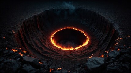 Fire Ring Illuminating the Mysteries of a Dark Cave