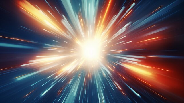 Radial zoom burst of energy, abstract background illustration
