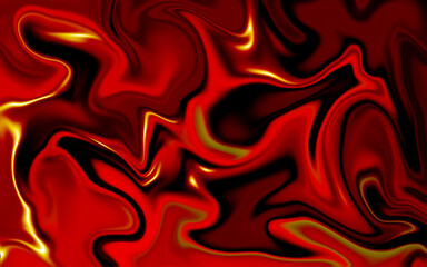 Abstract background of red and yellow silk fabric effect, wave 