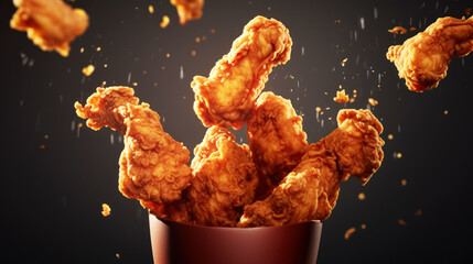 Fried chicken background